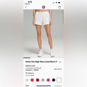 Hotty Hot High-Rise Lined Short 4"